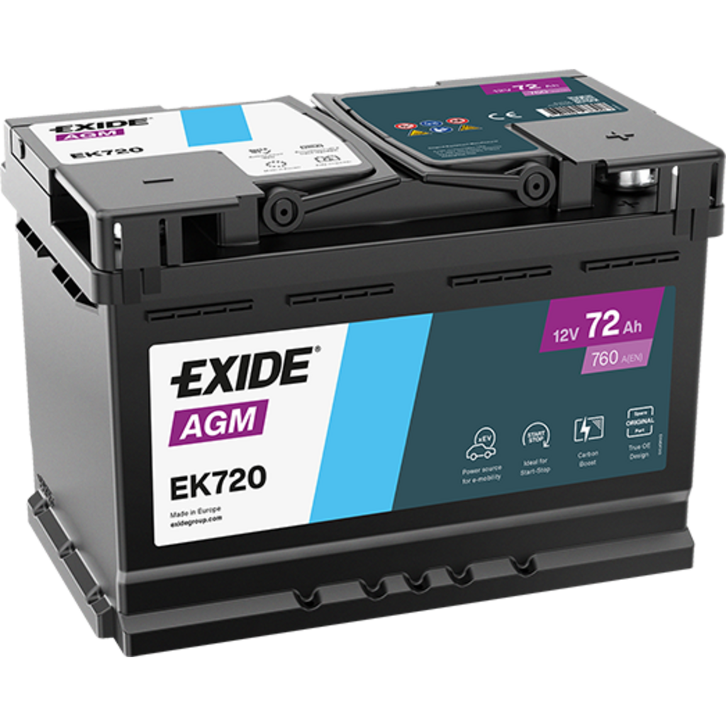 EXIDE AGM EK720 12V 72Ah